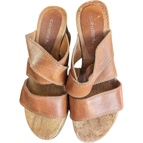 Chunky Wedge Heel Y2K Candies Tan Hippie Punk Vintage Studded Size 7 - Picture 8 of 10